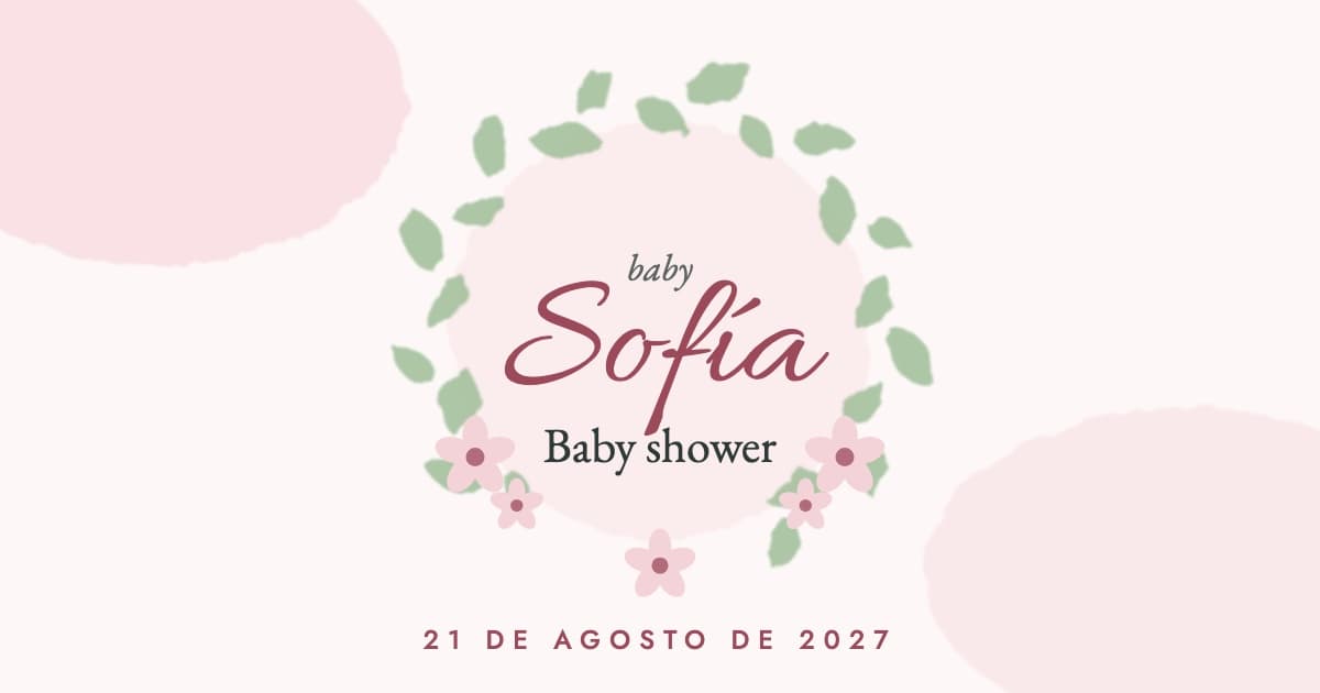 Corona de acuarela con el nombre de Sofía