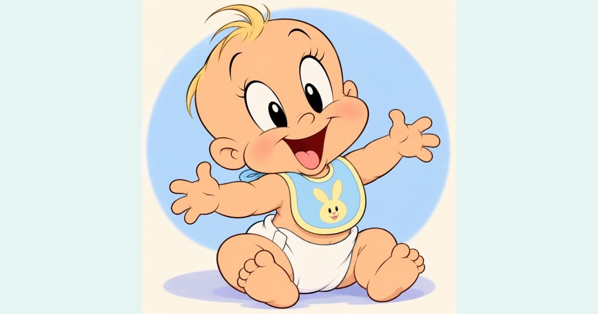Ilustración de un bebé caricatura