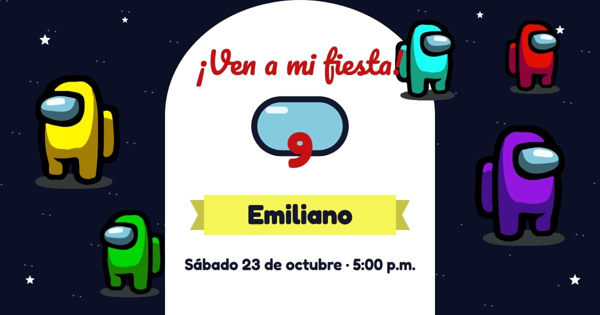 Tripulantes de colores y el número 9